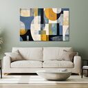 Minimalistyczny - geometryczna abstrakcja - 60x90 cm - obraz na płótnie