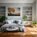 Obraz do salonu - DRZEWO ŻYCIA MOZAIKA ARTYSTYCZNA - 70x50 cm (105001)