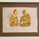 Quiet Conversation - obraz z prawdziwych suszonych kwiatów 30x21 cm