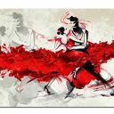 obraz XXL TANCERZE - 120x70cm na płótnie