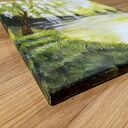Nastrojowy pejzaż akrylowy na płótnie „Bezszelestna cisza” 40x30 cm