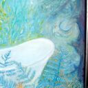 Wielki obraz olejny Wytchnienie 100x70 cm