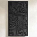 Płaskorzeźba ścienna 80x160 cm - elegancka pastelowa czerń