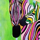 Barwy miłości 26 - obraz walentynkowy zebra (50x70x2 cm)