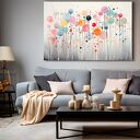 Obraz na płótnie - ABSTRAKCJA KULE ZACIEKI KLEKSY - 120x80 cm (116801)