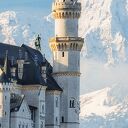Obraz na ścianę z zamkiem Neuschwanstein 120x80 cm