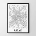 Plakat obraz mapa Berlin 50x70 cm B2