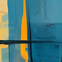 Obraz abstrakcyjny na płótnie 120x80 cm - nowoczesne miasto w czerwieni