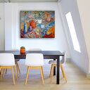 Duży obraz olejny, kolorowy obraz ręcznie malowany, martwa natura olej płotno, obraz z martwą naturą