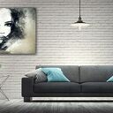 Obraz na płótnie z kobiecym portretem - akwarela 120x80 cm