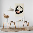 Nowoczesny obraz drukowany na płótnie Kobieta 'cisza natury' 50x70 cm - boho i japandi