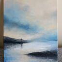 Samotność - ręcznie malowany obraz akrylowy na płótnie 40x30 cm