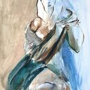 Szmaragdowa - obraz akrylowy 65x85 cm do sypialni