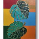 Obraz Monstera 30x40 cm - akrylowy pop-art z nutą glamour