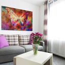 Kolorowy motyl na płótnie 120x80 cm - nowoczesna ozdoba ściany