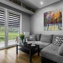 Obraz na płótnie Zimowy Las w kwadracie 80x80 cm