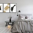 Obrazy w ramie LIŚĆ 3R - 126x60cm na PŁÓTNIE kwiaty obraz natura liście