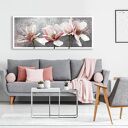 Obraz drukowany na płótnie KWIATY MAGNOLII W PASTELOWYCH BARWACH -format 147x60cm 03177