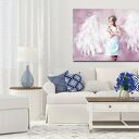 Obraz XXL Anioł 1 Róż 120x70 cm na płótnie Canvas - gotowy do powieszenia 