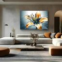 Obraz pomarańczowa lilia 120x80 cm - kwiat na płótnie