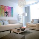 Obraz na płótnie - DESZCZ BARWY PARA - 150x100cm (46402/150x100)