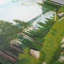 Pejzaż akrylowy ręcznie malowany „W siną dal” - 30x40 cm