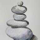 Abstrakcja - obraz akwarelowy 18x24 cm