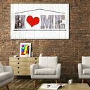 duże HOME 04 - 120x70cm obraz na płótnie szary biały czerwony