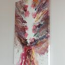 UGLY 50x80 abstrakcja akryl na płótnie - ręcznie malowany obraz Joanna Bilska