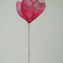 Kwiatek - ręcznie malowana akwarela 24x32 cm na papierze 300 g/m2