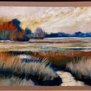 Pejzaż - rysunek pastelami suchymi 18x24 cm