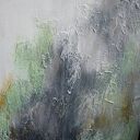 Green Zone V - abstrakcyjny obraz ręcznie malowany na płótnie 60x80 cm