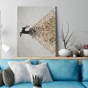 Obraz na płótnie Jeleń beżowy i brązowy w pionie 50x70 cm (49409)