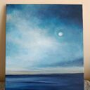 Pejzaż nocą - obraz akrylowy 60x50 cm na płótnie, gotowy do powieszenia