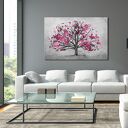 Obraz na płótnie Drzewo w odcieniach różu do salonu i sypialni 120x80 cm