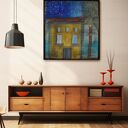 Obraz Casa española 8 100x90 cm z grubą strukturą - mixed media