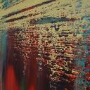 Abstrakcyjny obraz akrylowy "Wspominając Gerharda 10" 100x80 cm - czarne boki