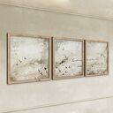 "Zatrzymane w czasie" - Tryptyk w odcieniach beżu i brązu w stylistyce surowej