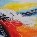 Abstrakcja SPX - nowoczesny obraz ręcznie malowany na płótnie do salonu 120x80 cm