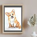 Corgi w akwarelach - obraz dla miłośniczek psów