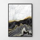 Plakat obraz black marble A3 29.7x42.0cm