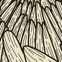 Beżowy obraz na płótnie Protea line art 120x80 cm