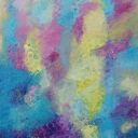 Abstrakcyjny obraz w stylu ekspresjonizmu - 30 x 40 cm na płótnie z akrylami