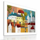 Obraz na płotnie - 80x60cm KOLOROWE DOMKI 0213