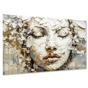 Obraz KOBIETA 50 Twarz Impasto Glamour 3D Abstrakcja 120x80