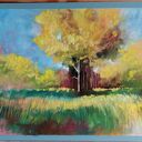 Pejzaż drzew w pastelach suchych - format 18x24 cm 