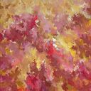 Żółty obraz abstrakcyjny, kolorowa abstrakcja 70x90 Sunset Melody - czerwony obraz do salonu