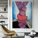 Duży obraz olejny na płótnie Horyzont 100x70 cm