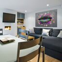 Obraz na płótnie - METALICZNE USTA - 120x80 cm (36801)