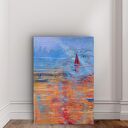 Szkarlatny żagiel - obraz akrylowy na płótnie 100x70 cm